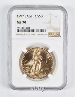Ms70 1997 American Gold Eagle 1 Oz 50 $ Ngc 1656