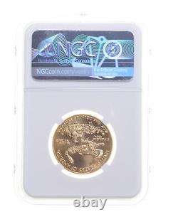 Ms70 1998 25 $ American Gold Eagle 1/2 Oz. 999 Or Fin Nuancé Ngc 4605