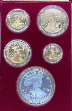 Must-have 1995-w American Eagles Gold & Silver 10th Anniversary 5-coin Set