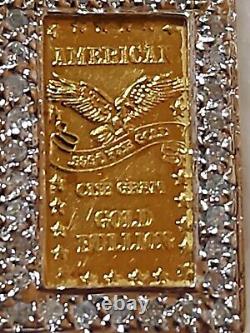 Pendentif en lingot d'or de l'aigle américain