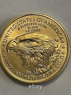 Pièce d'aigle américain en or de 1/10 oz de 2024 de la Monnaie américaine