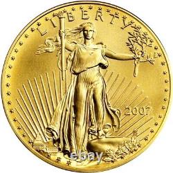 Pièce d'aigle en or américain de 1 once, année 2007