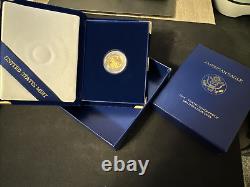 Pièce d'or American Gold Eagle de 1/10 oz. 1992-P US Mint OGP en version proof
