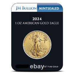 Pièce d'or American Gold Eagle de 1 once de 2024 (scellée par la Monnaie, non circulée)