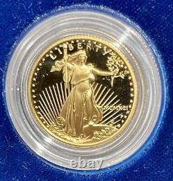 Pièce d'or de 10 dollars American Eagle de 1991, un quart d'once de bullion