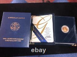 Pièce de monnaie en or américaine American Eagle 1/10 oz 2007 en épreuve de qualité