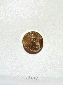 Pièce de monnaie en or fin American Gold Eagle 1/10 Oz. 999 de 2014 (wmp002269)