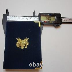 Pièce de preuve d'aigle américain en or de 1/10 Oz. de 2001-W avec étui et certificat d'authenticité