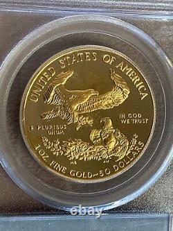 Pr70 Dcam 1986-w 50 $ American Gold Eagle 1 Oz. 999 Fine Gold Pcgs