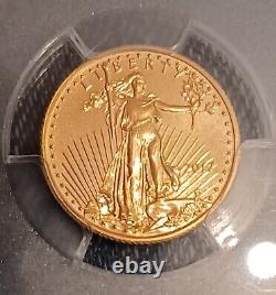 Première Grève De 2017? $5 Dollar D'or American Eagle Coin Pcgs Mme 70