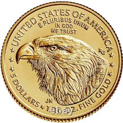 Prévente 2022 $ 5 American Gold Eagle 1/10 Oz Bu