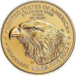 Prévente 2022 50 $ American Gold Eagle 1 Oz Bu