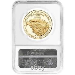 Prévente 2022-w Preuve 50 $ American Gold Eagle 1 Oz Ngc Pf70uc Brown Label