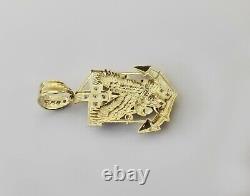 Real 10k Or Jaune American Aigle Anchor Pendentif 2 Pouces Charm