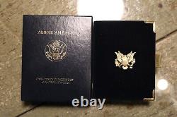 U.S. Mint 2000 Proof Gold Eagle 1/10e dans une boîte avec COA