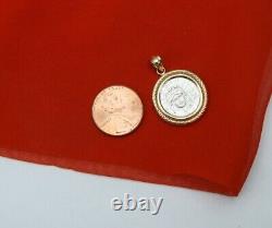 Vintage 1/10 Oz. 9995 Platinum Aigle Américain Bu Coin Solide 14k Bazel D'or