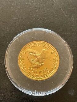 Vintage 1985 Engelhard American Eagle 1/4 Oz Fine. 9999 Monnaie De Preuve D'or Rare